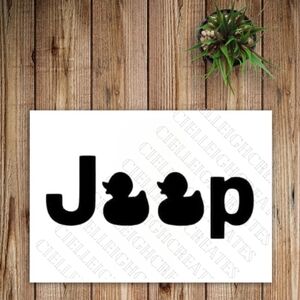 *2 for $20* Jeep Duck vinyl decal Sticker